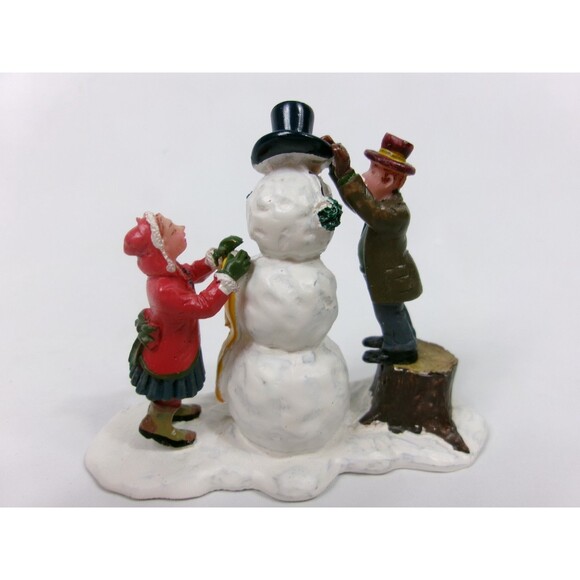 Lemax Christmas Village Figurines Building a Snowman 2.5 Inch - Picture 1 of 4